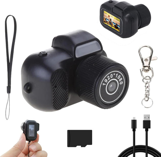 Mini Keychain Camera with Screen Compact 1080P HD Camera.