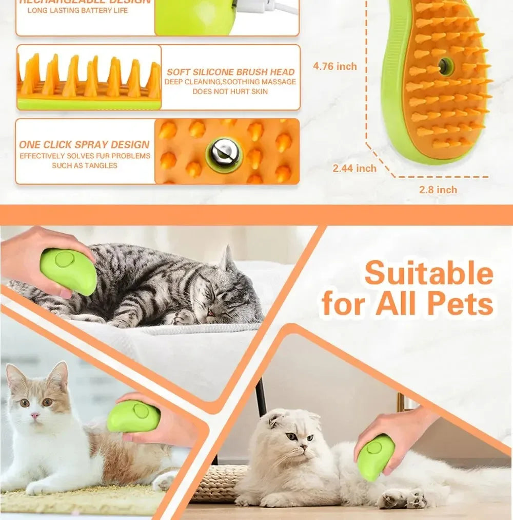 3 in 1 Pet Grooming Brush