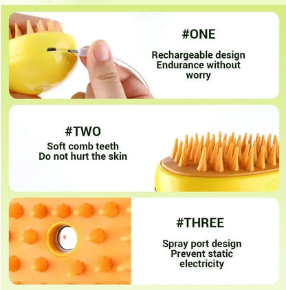 3 in 1 Pet Grooming Brush