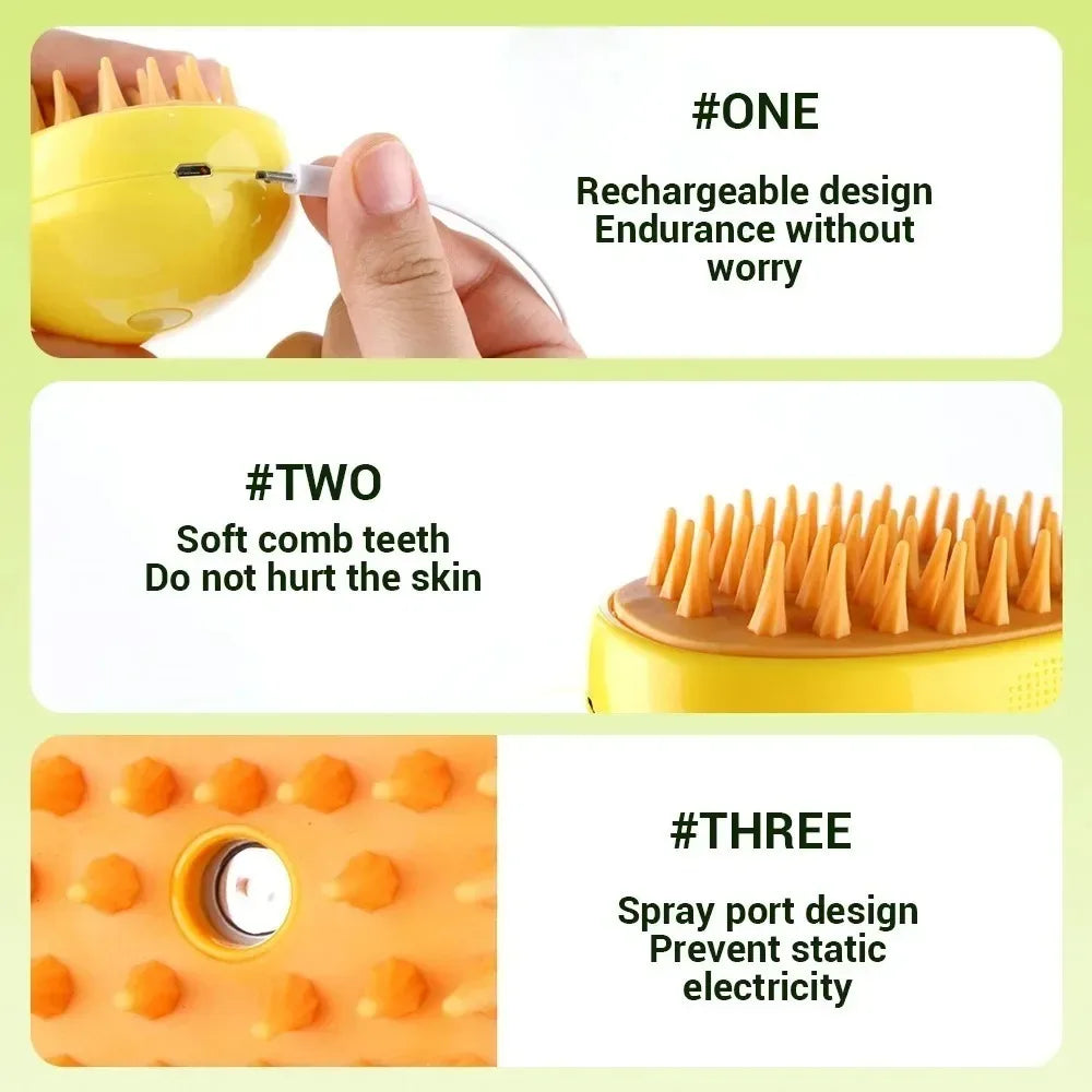 3 in 1 Pet Grooming Brush