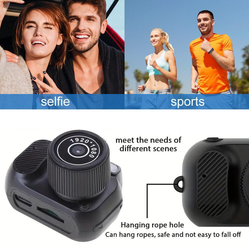 Mini Keychain Camera with Built-In Screen-Necklace Digital Camera, Durable 1080P HD Keychain Video Camera, Compact Portable Camera Lasting Nostalgic Photography Vlog